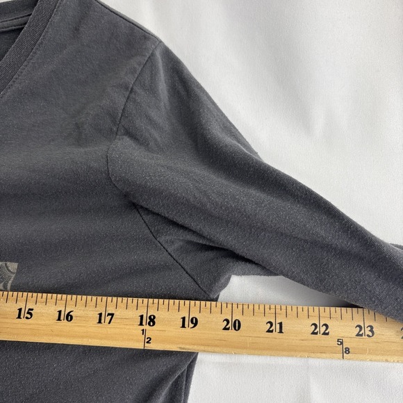 Dragonflies Document V Neck Shirt  Women's Medium Black Long Sleeve - Picture 2 of 6